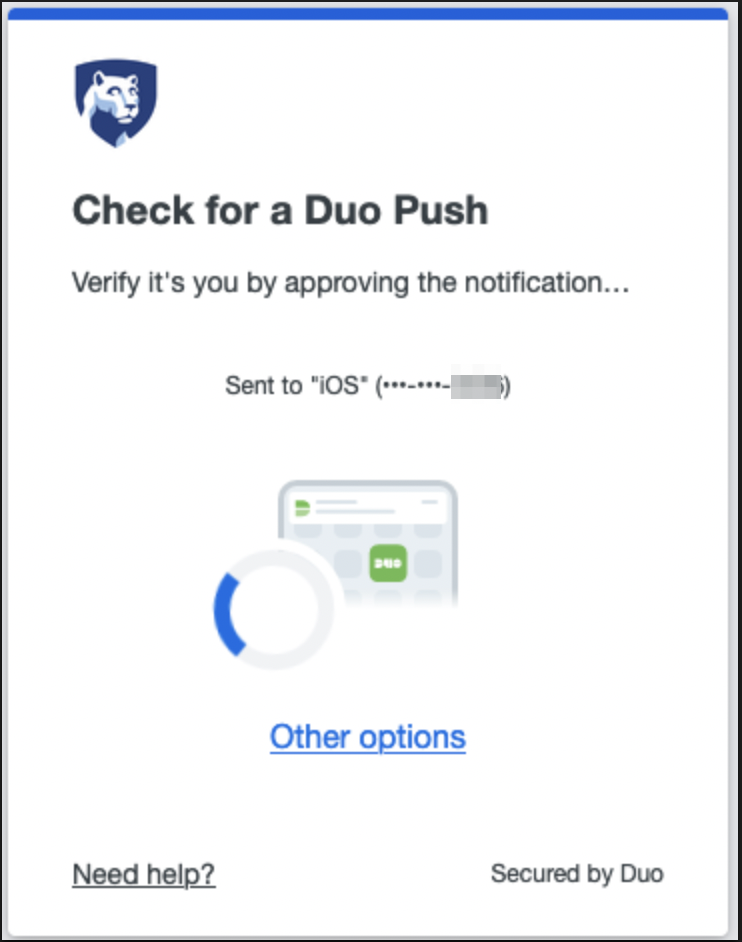 duo prompt with default push